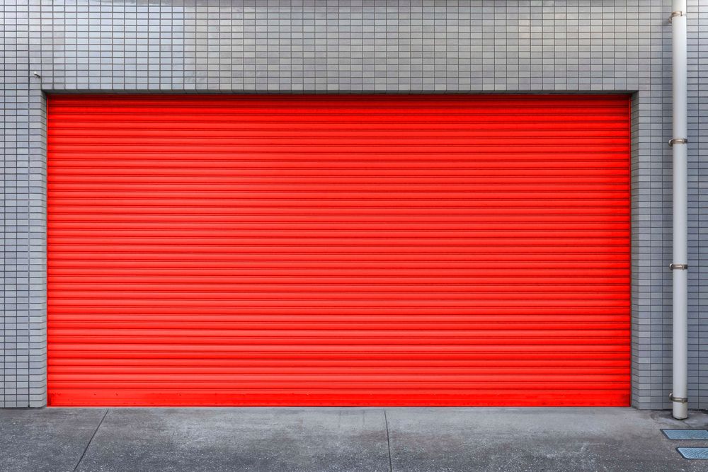Close Red Garage Door — Garage Doors in Casuarina, NSW